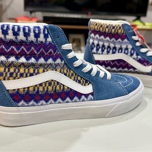 Colorful Vans High-Top Sneakers w/cool Design